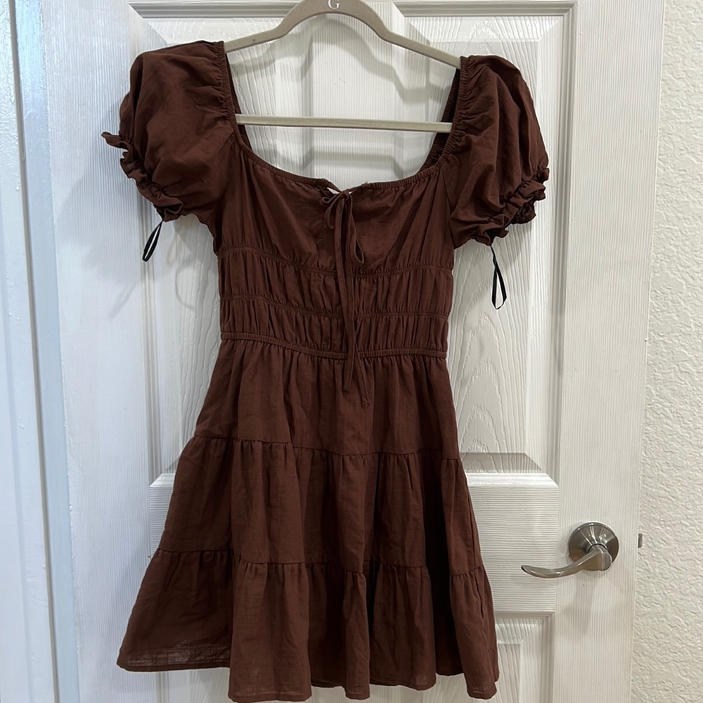 Brown tiered dress- never worn